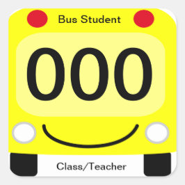 Pegatinas de etiquetas de bus para estudiantes de