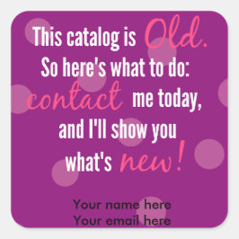 Pegatinas de etiquetas de cambio de catálogo