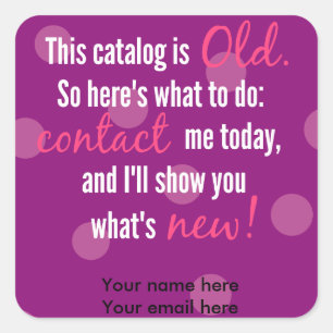 Pegatinas de etiquetas de cambio de catálogo