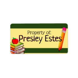 Pegatinas de etiquetas de clase de propiedad de su