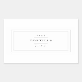 Pegatinas de etiquetas de comida de tortilla