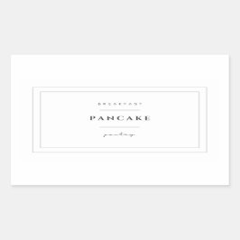 Pegatinas de etiquetas de comida para panqueques