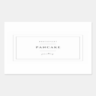 Pegatinas de etiquetas de comida para panqueques