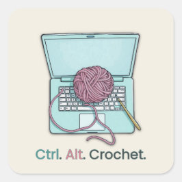 Pegatinas de etiquetas de crochet