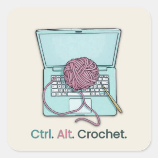 Pegatinas de etiquetas de crochet