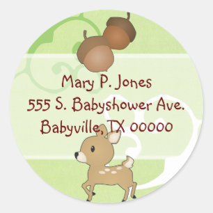 Pegatinas de etiquetas de direcciones de Baby Fawn