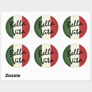 Pegatinas de etiquetas de la bandera italiana de B