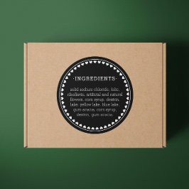 Pegatinas de etiquetas de productos de ingrediente