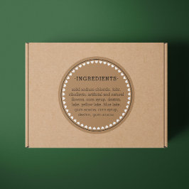 Pegatinas de etiquetas de productos de ingrediente