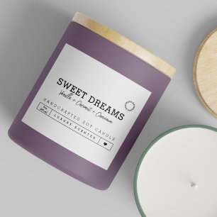 Pegatinas de etiquetas de productos de velas blanc