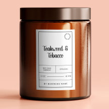 Pegatinas de etiquetas de productos de velas en bl