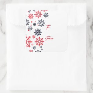 Pegatinas de etiquetas de regalo de copos de nieve