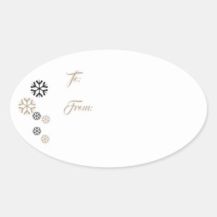 Pegatinas de etiquetas de regalo de copos de nieve