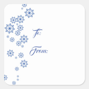 Pegatinas de etiquetas de regalo de copos de nieve