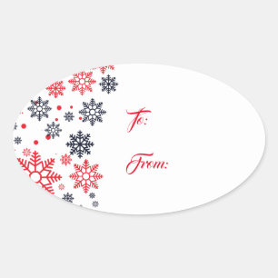 Pegatinas de etiquetas de regalo de copos de nieve