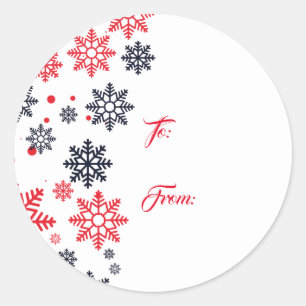 Pegatinas de etiquetas de regalo de copos de nieve