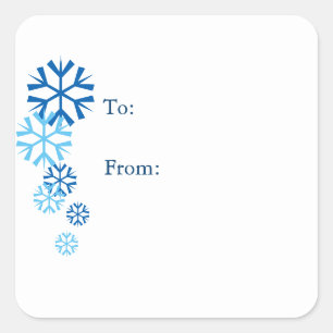 Pegatinas de etiquetas de regalo de copos de nieve