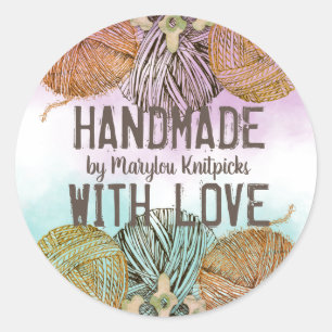 Pegatinas de etiquetas de regalo de crochet de boc