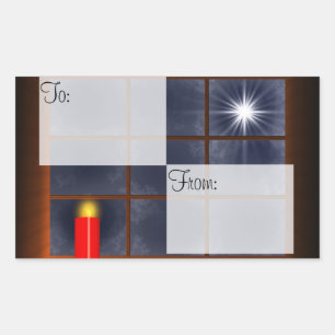 Pegatinas de etiquetas de regalo de luz perfecta