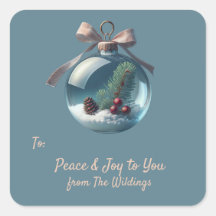 Pegatinas de etiquetas de regalo de Navidades de o