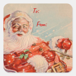 Pegatinas de etiquetas de regalo de Santas Sleigh 
