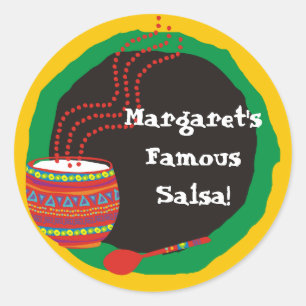 Pegatinas de etiquetas de regalo de tazón decorado