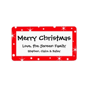 Pegatinas de etiquetas de regalo de vacaciones par