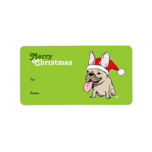 Pegatinas de etiquetas de regalo del Bulldog de Sa