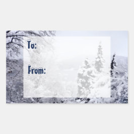 Pegatinas de etiquetas de regalo del lago Nojiri