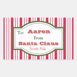 Pegatinas de etiquetas de regalo Santa Personaliza