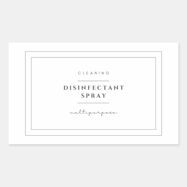 Pegatinas de etiquetas de spray desinfectantes (Anverso)