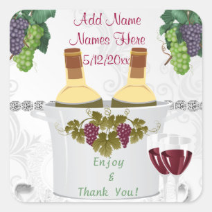 Pegatinas de etiquetas de vino boda para FAVORS