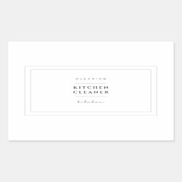 Pegatinas de etiquetas del limpiador de cocina