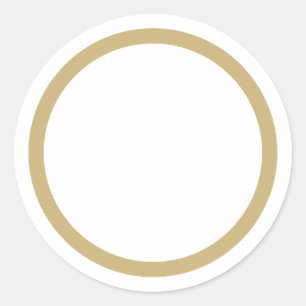 Pegatinas de etiquetas redondas en blanco con bord