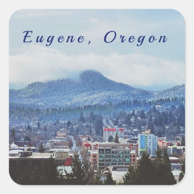 pegatinas de "Eugene, Oregon" (Anverso)