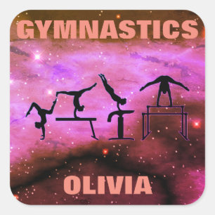 Pegatinas de eventos de gimnasia de chicas