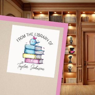Pegatinas de ex libris personalizadas con nombre