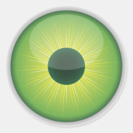 Pegatinas de Eyeball de Halloween Verdes