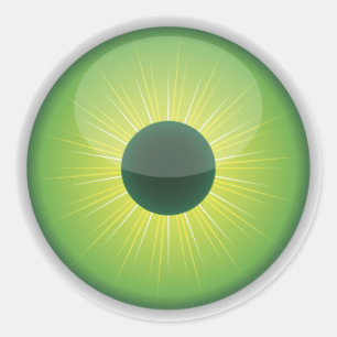 Pegatinas de Eyeball de Halloween Verdes