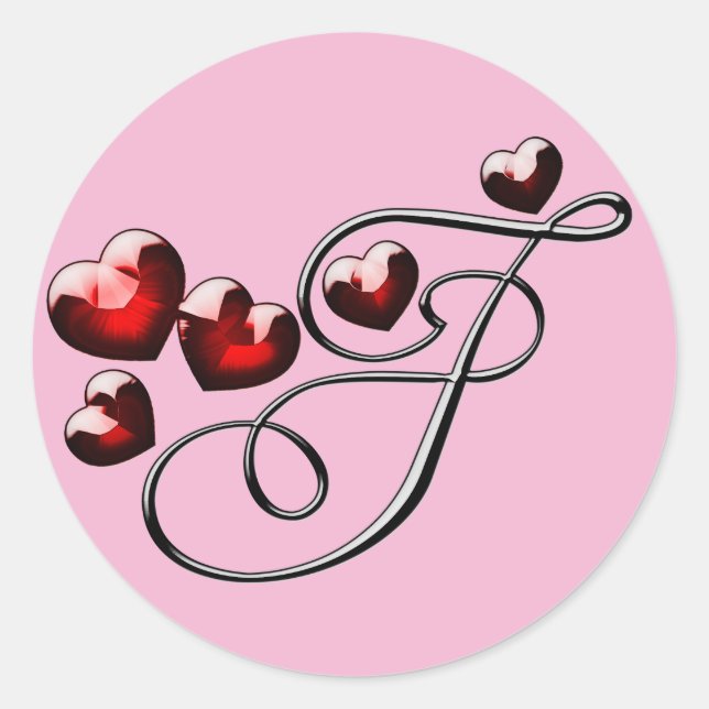 pegatinas de F iniciales en monograma (Anverso)