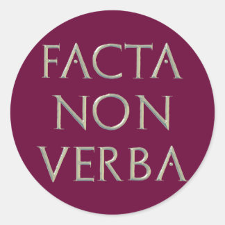 Pegatinas de Facta Non Verba
