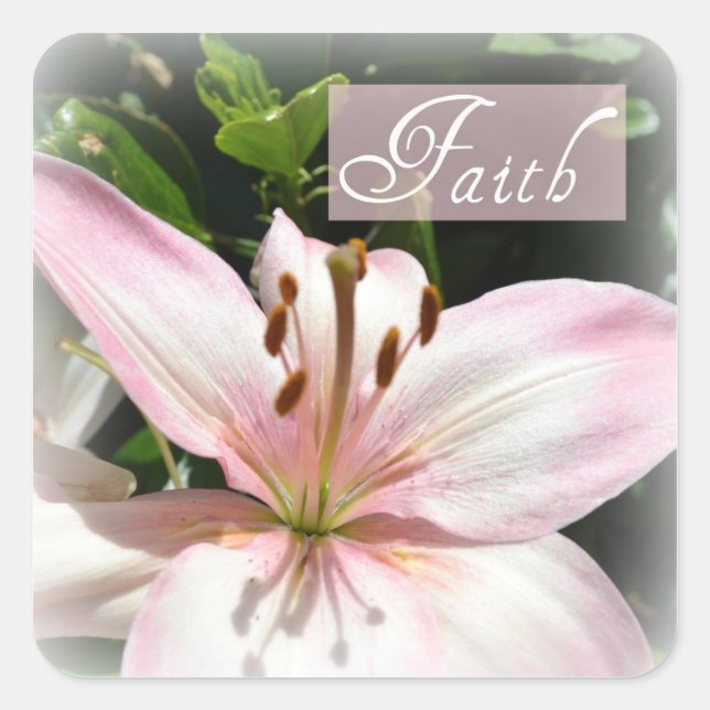 Pegatinas de Faith Pink Lily (Anverso)