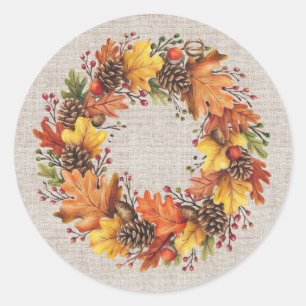 Pegatinas de Fall Wreath