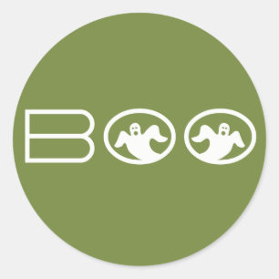 Pegatinas de Fantasía en Halloween, verdes y blanc