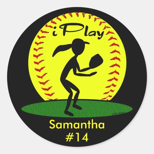 Pegatinas de Fastpitch Softball (Anverso)