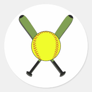 Pegatinas de Fastpitch Softball y Bats Cruzados
