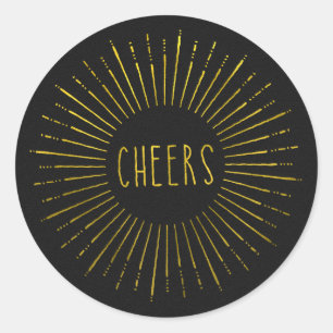 Pegatinas de Faux Gold Cheers