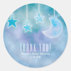 Pegatinas de Favor de Baby Shower de Galaxia del C