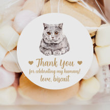 Pegatinas de Favor de Boda de Gato British Shortha