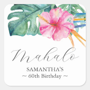 Pegatinas de Favor de Cumpleaños Personalizados 60